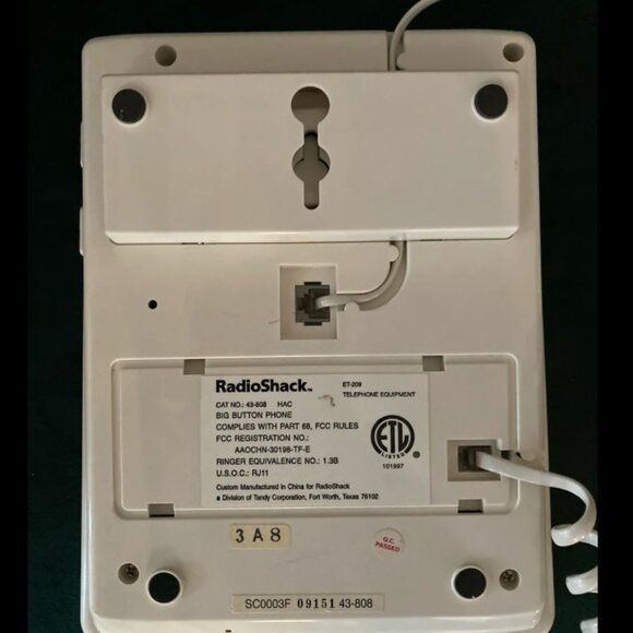 Telephone Visually & Hearing Impaired Large Button Wall Table Top Radio Shack - Picture 6 of 9